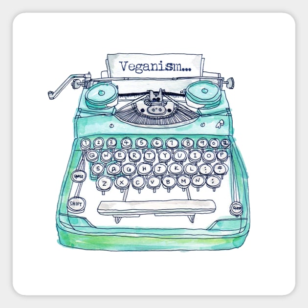 Retro Vegan Shirt Magnet by KindWanderer